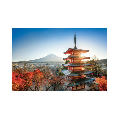 Chureito Pagoda With Mount Fuji In Autumn Season by Jan Becke - Wrapped Canvas Print