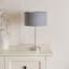 Dadiva Brushed Chrome Stem Table Lamp with Velvet Reni Shade-438168487-412353861-412353863