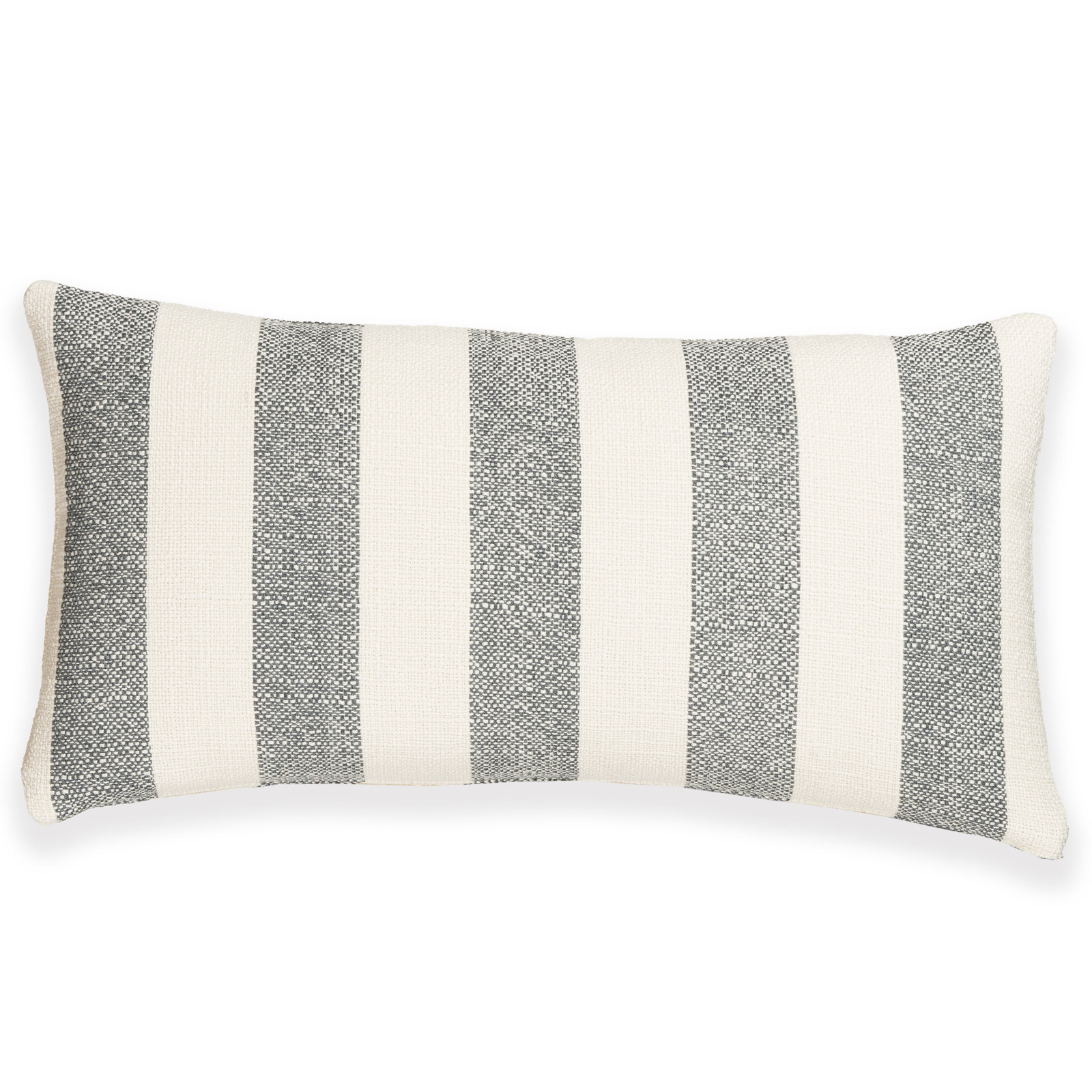 26" x 14" Throw Pillow, Blue Striped, Feather