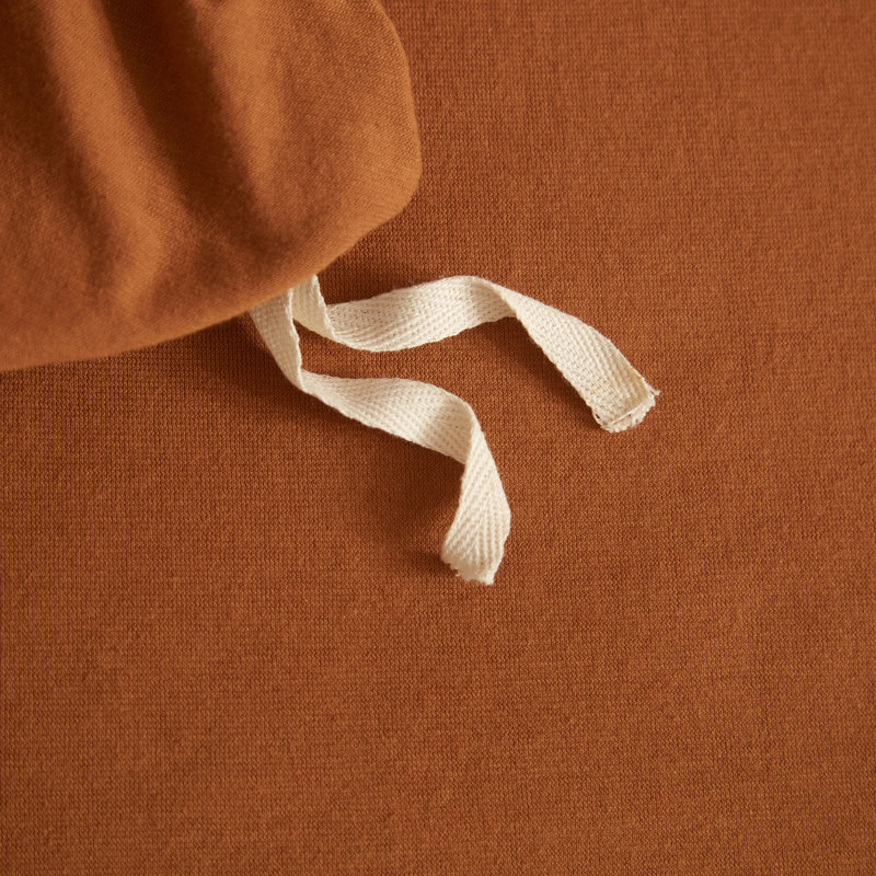 Ensemble de housse de couette 100% coton VCLIFE, Housse de couette grand et 2 taies d'oreiller stan, Orange brûlé