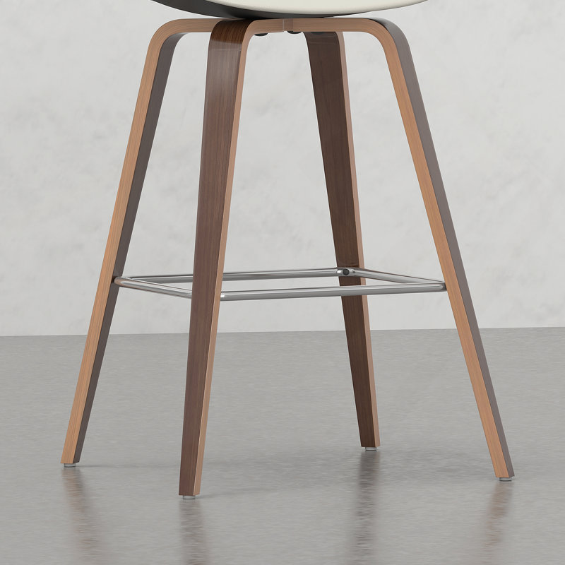 Tabouret à hauteur de comptoir / de bar Bentwood (ensemble de 2), Crème