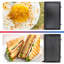 Presse à panini électrique 4 en 1, gril d'intérieur, gaufrier et machine à sandwich avec grille antiadhésive interchangeable, plaque chauffante, gaufres et assiettes à sandwich Total Noir
