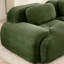 Olive modulaire avec une éponge de 32 po de hauteur, un velours côtelé respirant et une forme courbée en U ergonomique