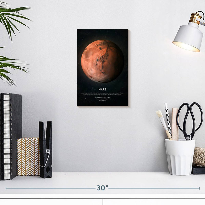 Description de Mars, H 12 po x l 8 po