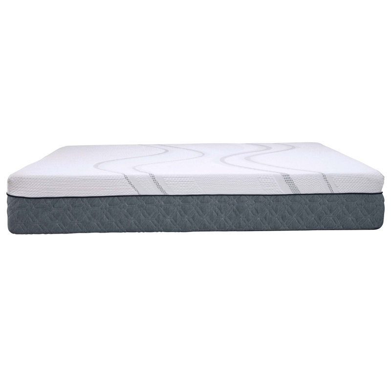 Mousse à mémoire de forme Capri Graphene, froide, conforme, réactive 12 po, Lit simple