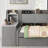 Twin Size Velvet Upholstered Daybed with Storage Drawers, Shelves, Flip Cabinets & Side Table-1151047965
