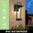 15 In. Outdoor Wall Sconce 1-Light Wall Lantern Scone Metal Frame And Clear Glass Shade-1161374043