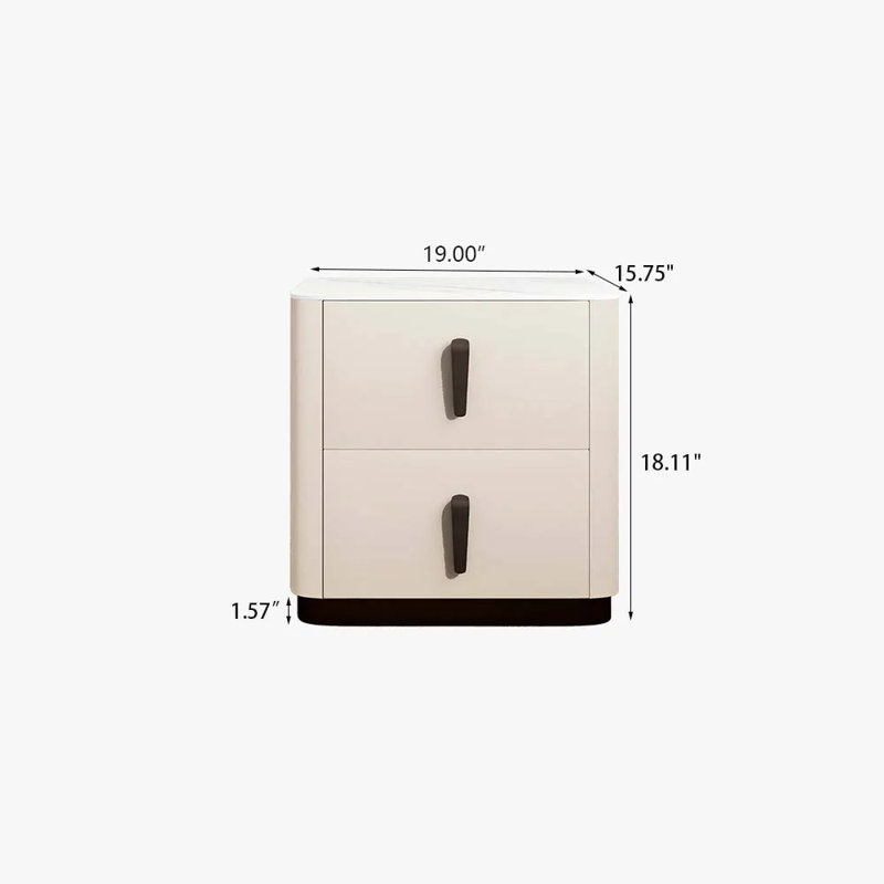 19'' Nightstand With 2 Pine Wood Drawers