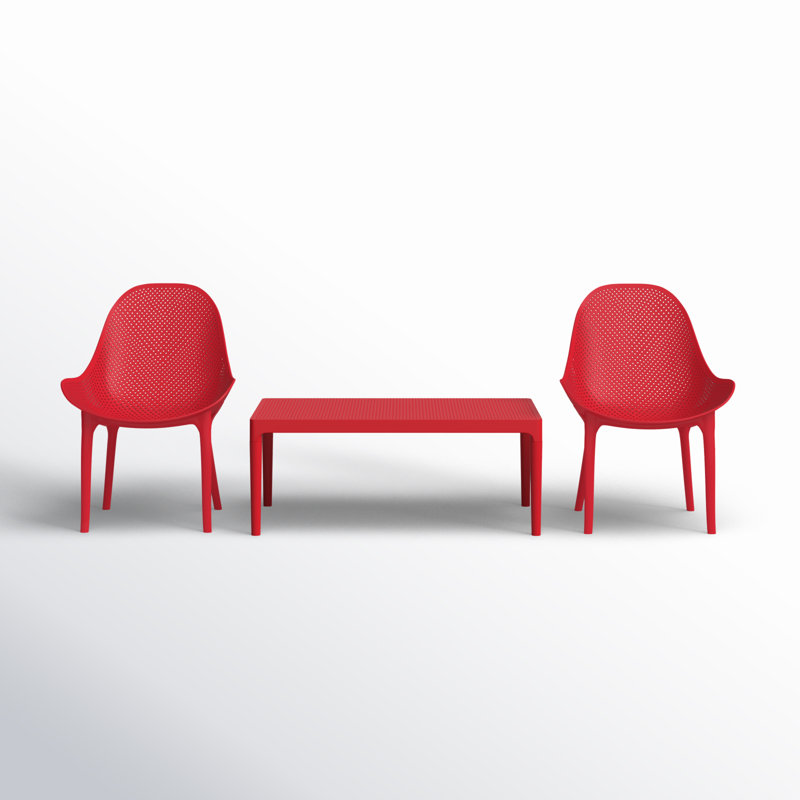 Farrah 2 - Person Patio Conversation Set, Red