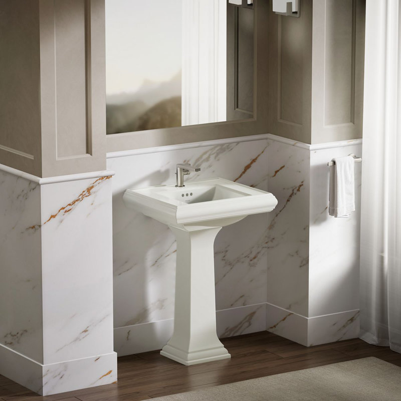 Memoirs Bathroom Sink Pedestal Only, Dune