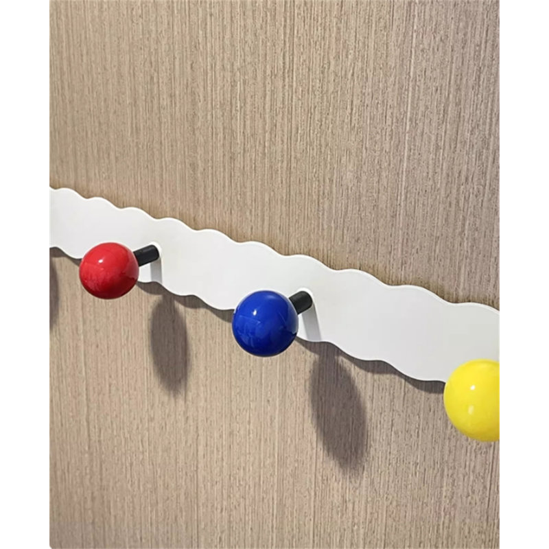 Porte-crochets en fer avec tablette, H 9,33 po x l 21,65 po x P 1,77 po, Noir
