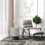 Concrete Finish End Table, Round Side Table With 4 Adjustable Feet, Lightweight For Indoor, Outdoor, Grey