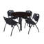 Plateau de table Kee, 4 chaises empilables-1528929529-1528929523