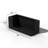 Bliss 24 in. W x 10 in. H Tall Metal Black Rectangular Pot Planter-1575974886