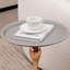 Petite table d'intérieur, table de bout, table basse, table d'appoint ronde, table à piédestal en métal, table d'appoint pour petits espaces-897415686