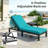 4-Piece Outdoor Aluminum Chaise Lounge Set with Adjustable Backrests, Side Tables and Cushions-102592772