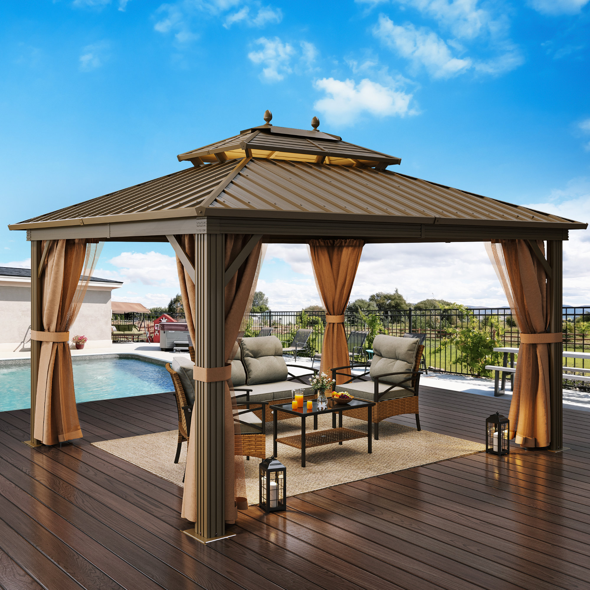 Balconera Aluminium Patio Gazebo | Wayfair