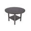 Table de salle à manger haute, couleur noir anthracite, placage de bois, avec plateau tournant intégré (1 pièce)