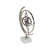 Rodrigues Aluminum Metal Armillary Educational Silver Globe with Marble Base