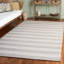 Laine de pin touffetée à la main 801 Coton Tapis rayé en latex beige / ivoire-255865928
