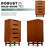 Elara 5-Drawer Solid Wood Tall Dresser, Mid-Century Modern Vertical Chest with CNC Wave Detail, Walnut-114395517