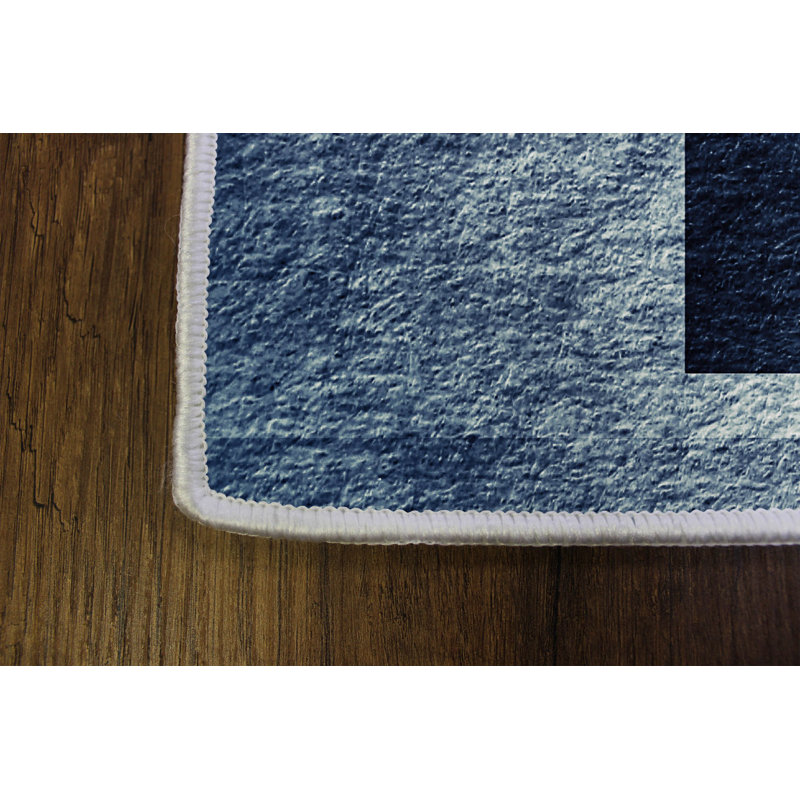Elegant Hall Carpet, 3D Digital Print Design, 3.9 x 4.9 ft | 100% Polyester, Antibacterial, Non-Slip PVC Dot Underside, Pile Height: 0.04 in, Machine Washable, Perfect for Living Room & Entryway Decor