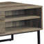 Table basse Homare en chêne rustique et finition noire