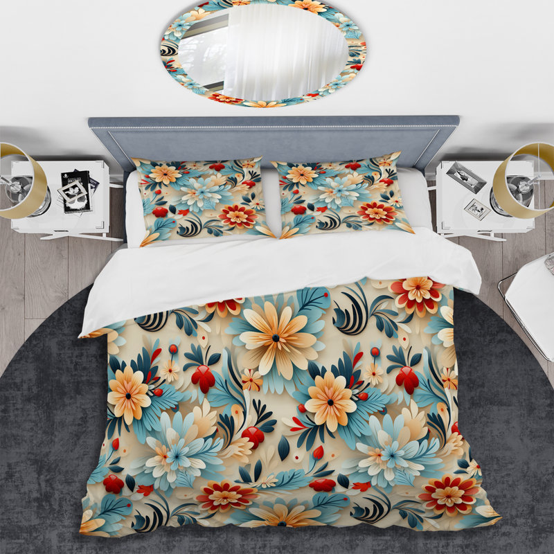 Ensemble de housse de couette en microfibre Moroccan Delight, Housse de couette simple + 1 taie décorative stan