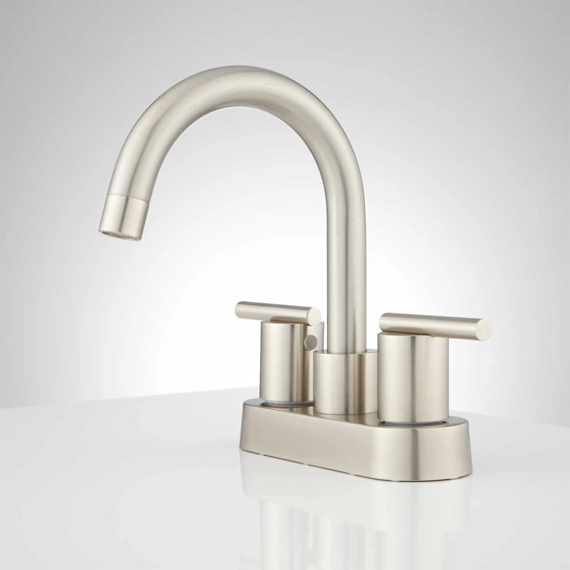 Robinet de salle de bain Lindo, Nickel brossé