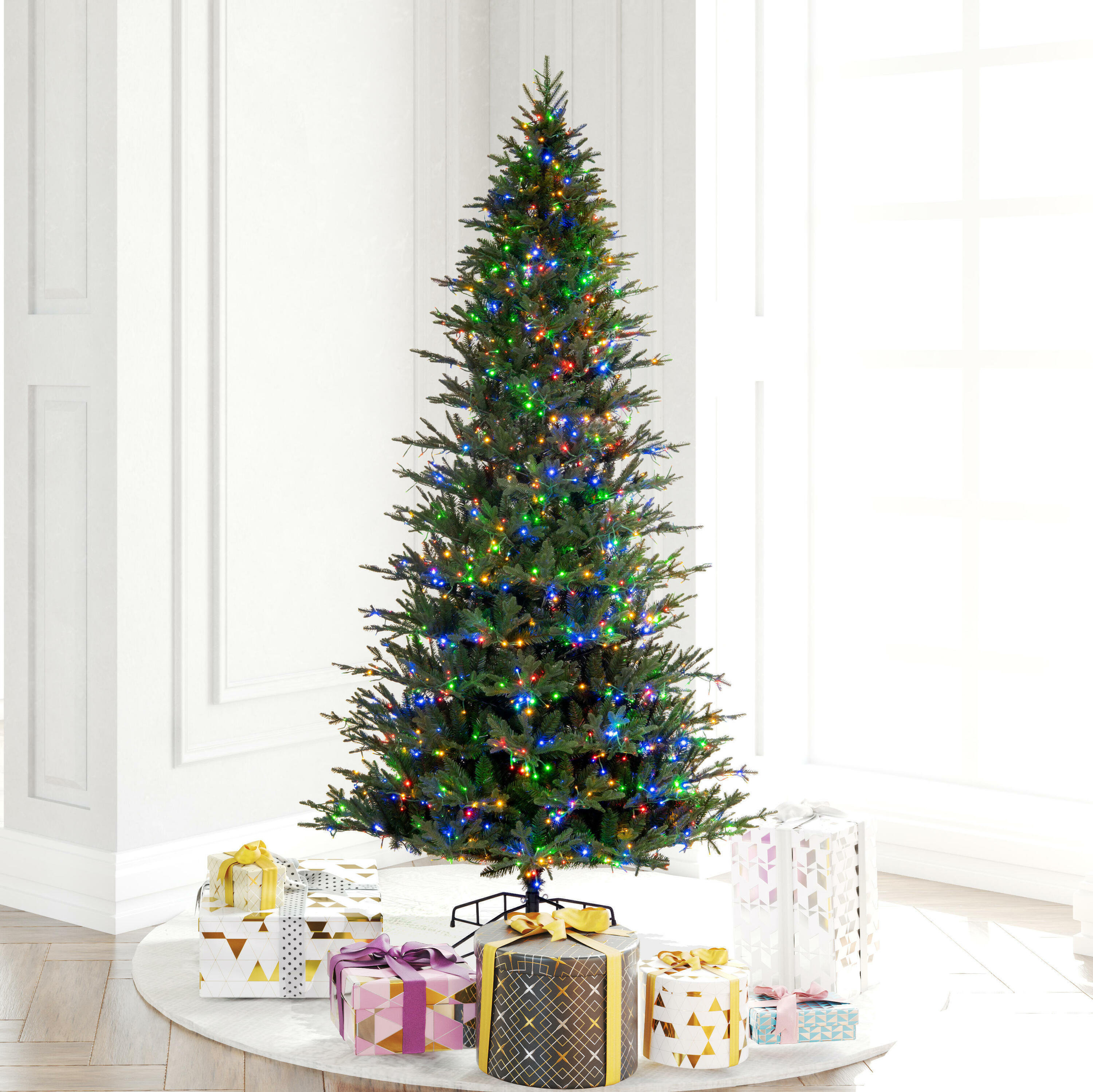 Vickerman 78'' H Green Realistic Fir Christmas Tree with 1100 LED ...