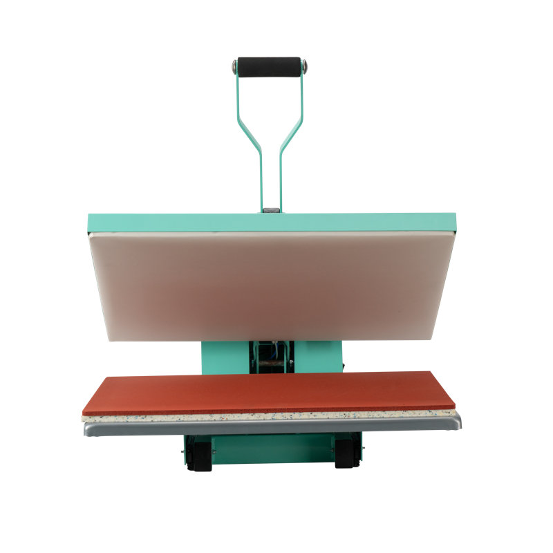 Presse à chaleur manuelle verte avec base coulissante | Machine à fabriquer professionnelle
