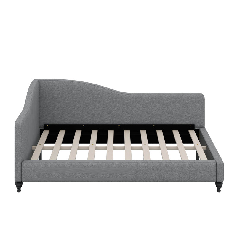 Lit de jour en L en forme de L, Lit double, Gris