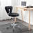 Backed Adjustable Height Ergonomic Lab Stool with Wheels