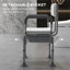 Chaise de douche Classic Classic 3-en-1, siège de commode à hauteur réglable pour la salle de bain et la chambre à coucher, structure en aluminium léger
