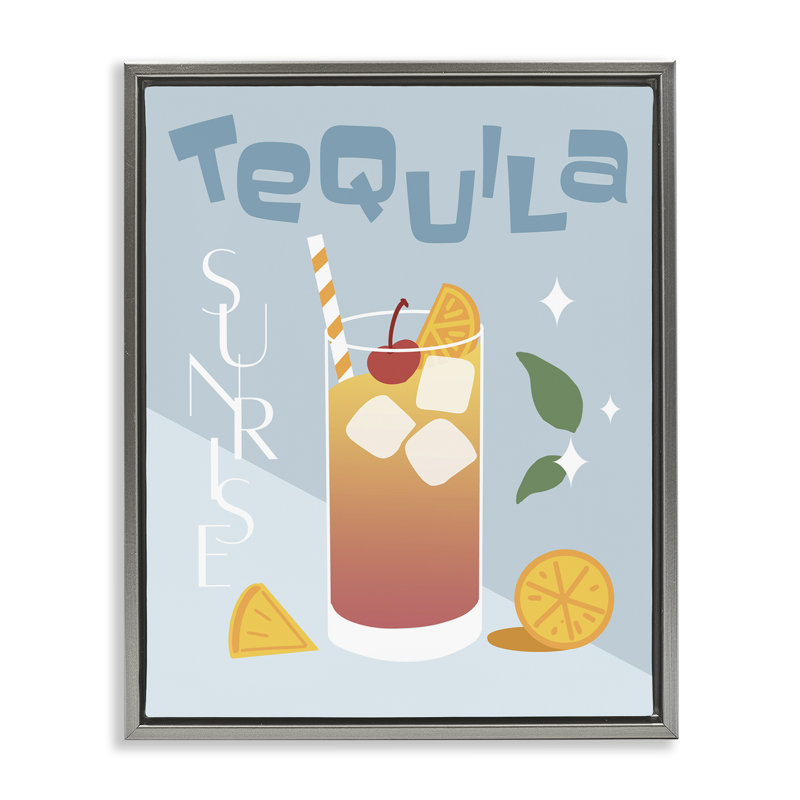 "Téquila Sunrise" par Anna Quach, H 31 po x l 25 po, Gris