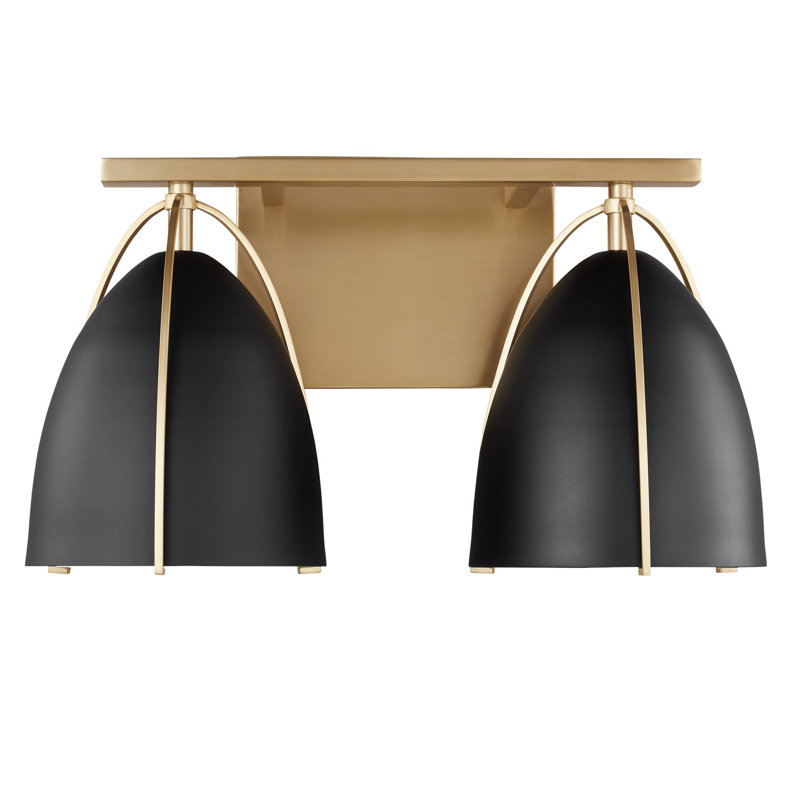 Norman 2 - Light Vanity Light, Satin Brass, Black, No