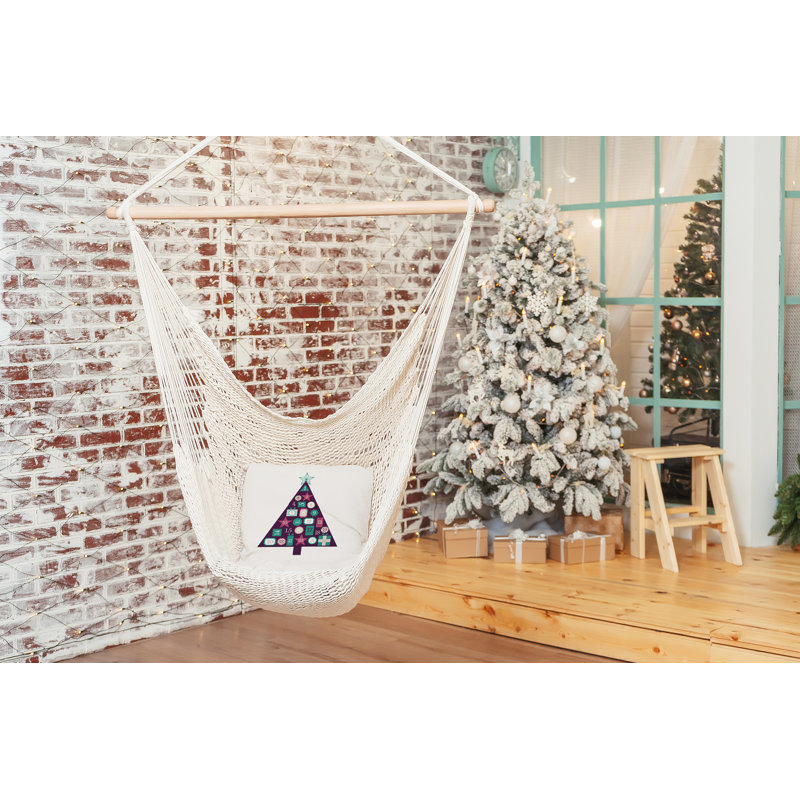 Coussin intérieur / extérieur Holiday Wishes, 20 po x 20 po, Prune