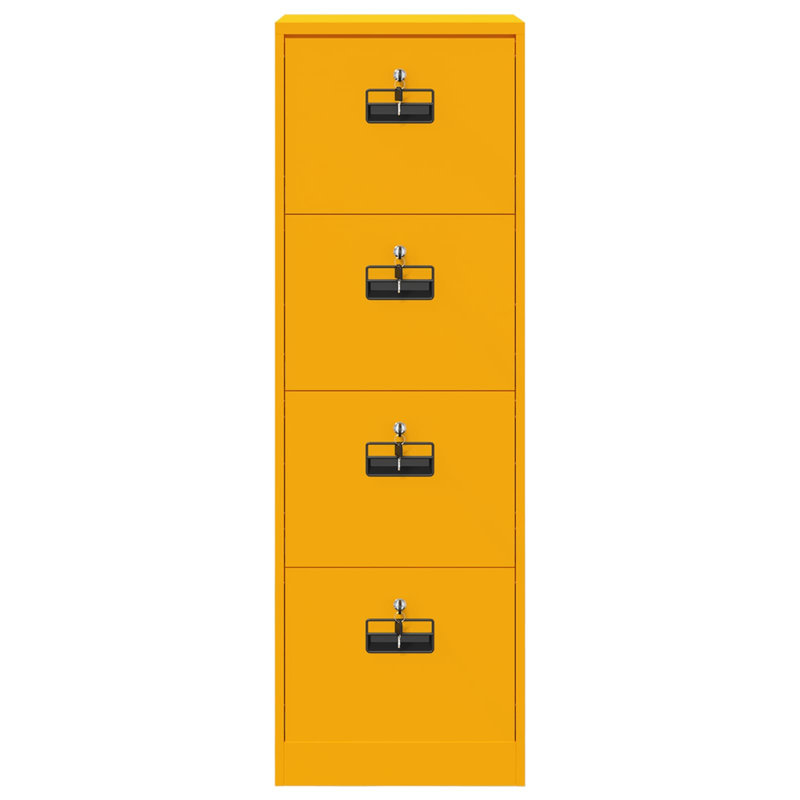 Storage Cabinet, Mustard Yellow