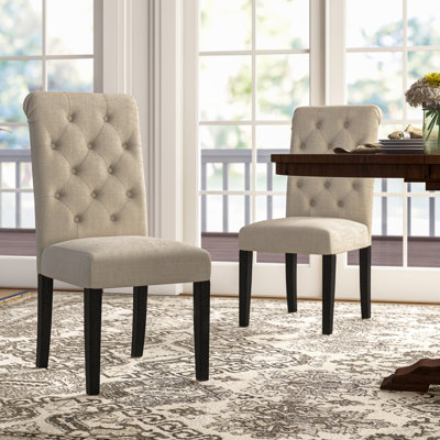 Applegate Solid Wood Tufted Asons Dining Chair