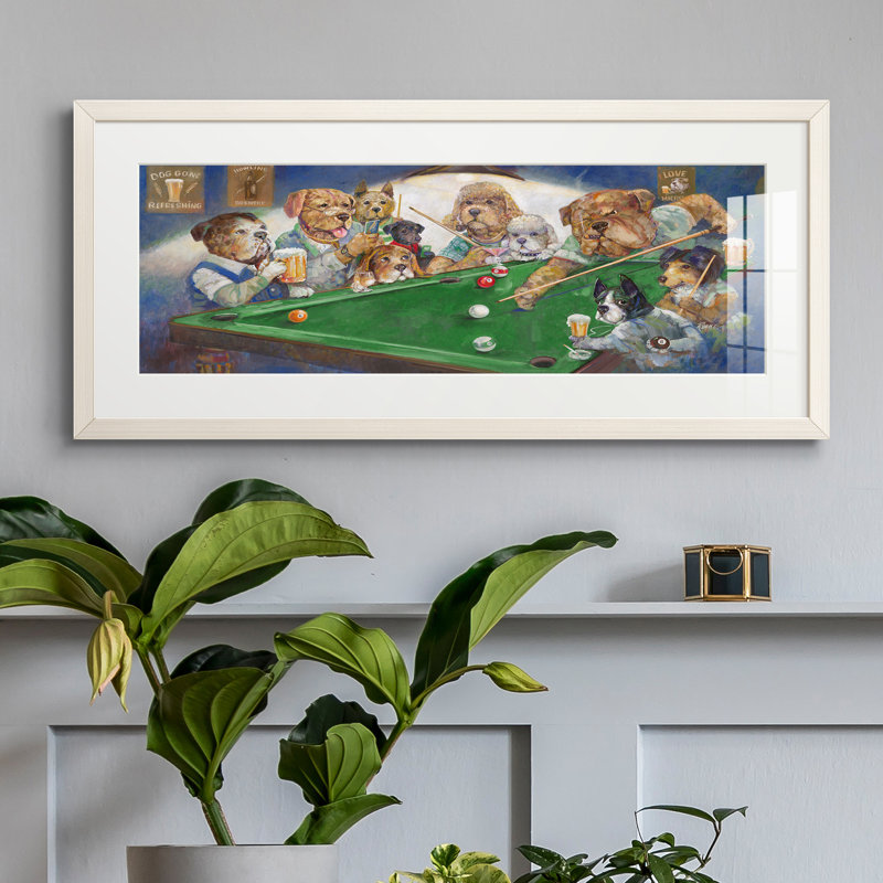 Peinture sur papier encadrée