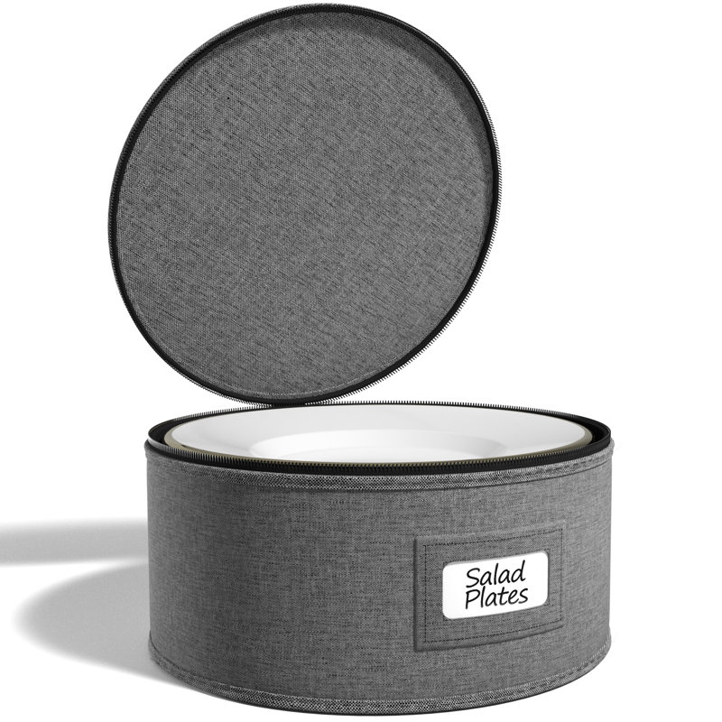 Organisateur de vaisselle Sorbus China, Gris, 6" H x 9" W x 9" D