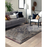 5x8 Purple Flat Weave Wool Diamond Lattice Geometric Modern Contemporary Carpet Rug