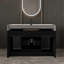 Ensemble de meuble-lavabo flottant 29,9 po avec lavabo sous-comptoir en céramique fritté et fixation murale pour petites salles de bain, appartement-1436701618