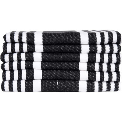 Linges de cuisine 100% coton, paquet de 6 linges à vaisselle à séchage rapide de qualité supérieure très absorbants pour la cuisine