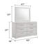 Miroir de style moderne en bois blanc Blanca