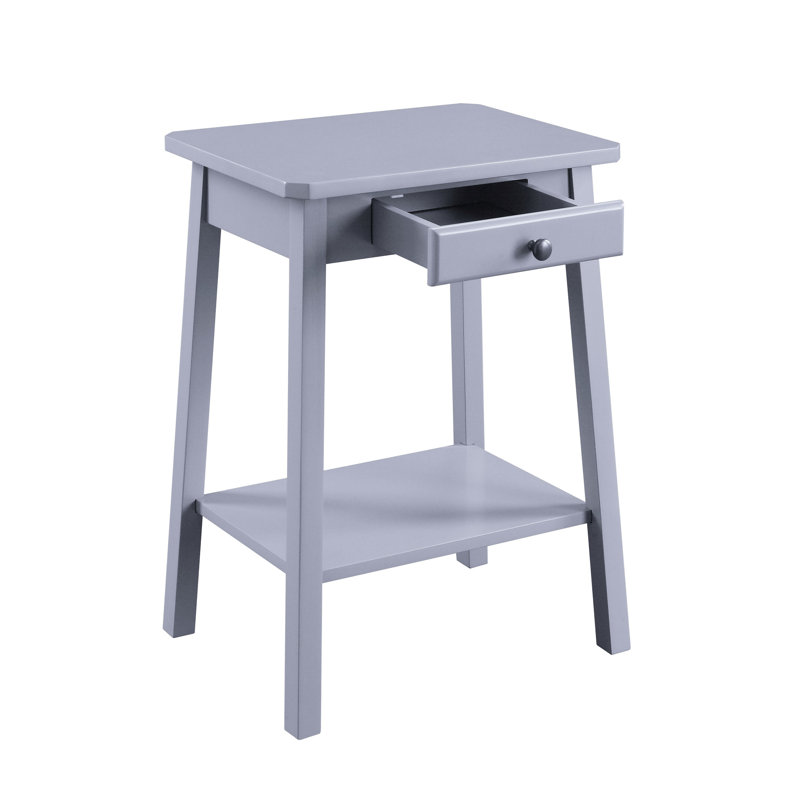 Display And Utility Accent Table In Gray - Rectangular For Home Shape Decor