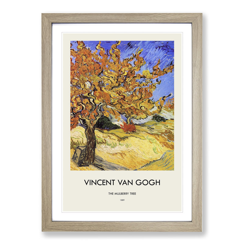 Mulberry Tree by Vincent Van Gogh - Picture Frame Painting, Oak, 48cm H x 36cm W x 2cm D
