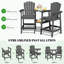 Ensemble de chaises Adirondack d'extérieur en PEHD Wolak avec plateau amovible-88582166