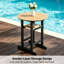 Ensemble de bar de patio 3 pièces, chaises Adirondack en PEHD pour l'extérieur-676974160