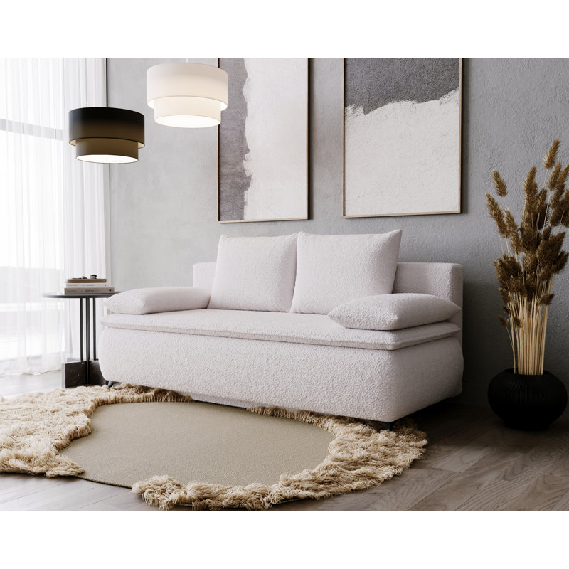 Tarrel 2 Seater Sofa Bed, White